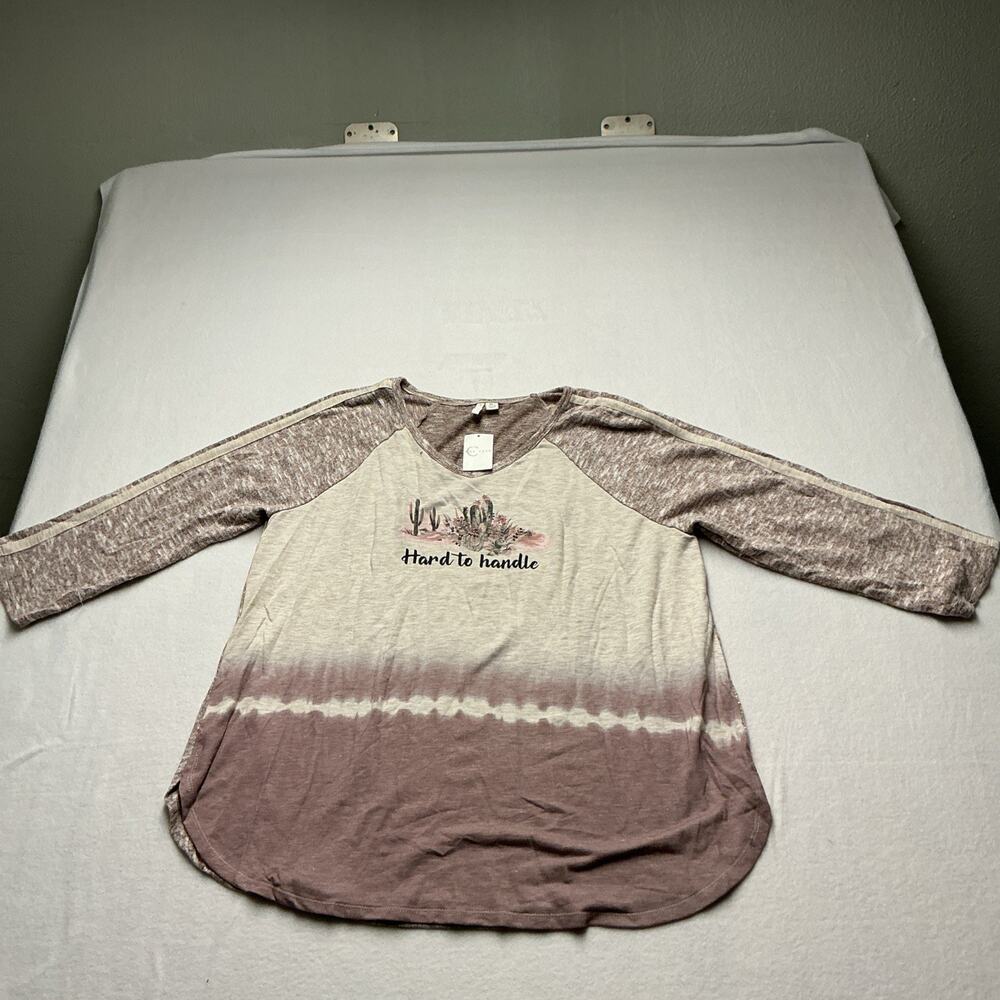 Cato Women’s Long Sleeve Shirts, " Hard To Handle" Sz XL NWT 3714 - Picture 1 of 14